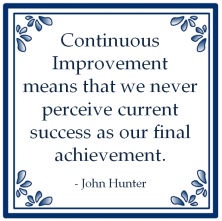 continuous improvement john hunter current success final achievement